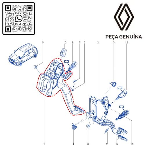 RN 15681R 465015681R PEDAL DE FREIO KWID -2-